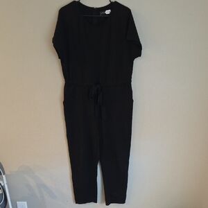 Piper And Scoot Exclusive Black Cinched Jumpsuit